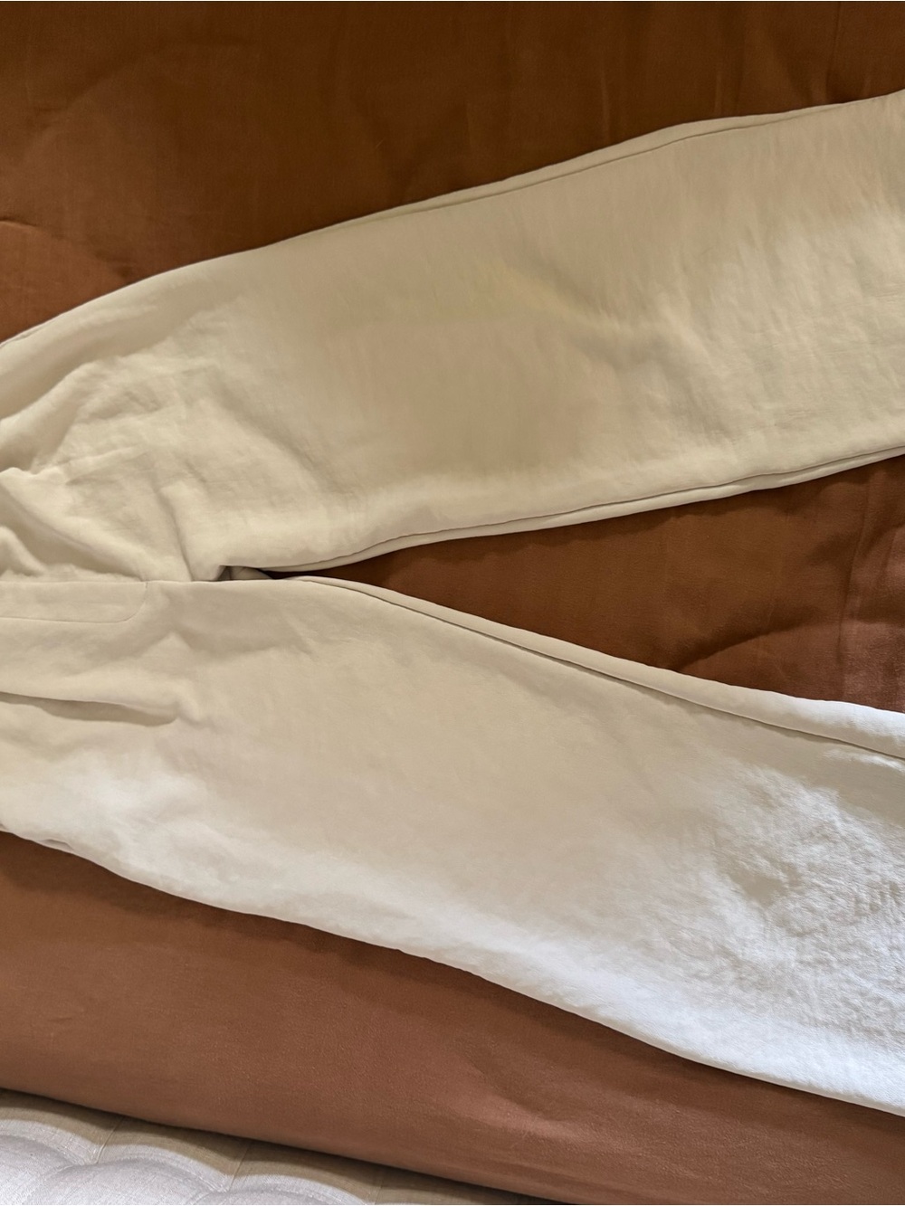 Abercrombie & Fitch Sloan Cream Wide Leg Pants